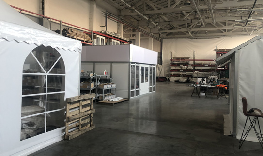 Production of awning structures